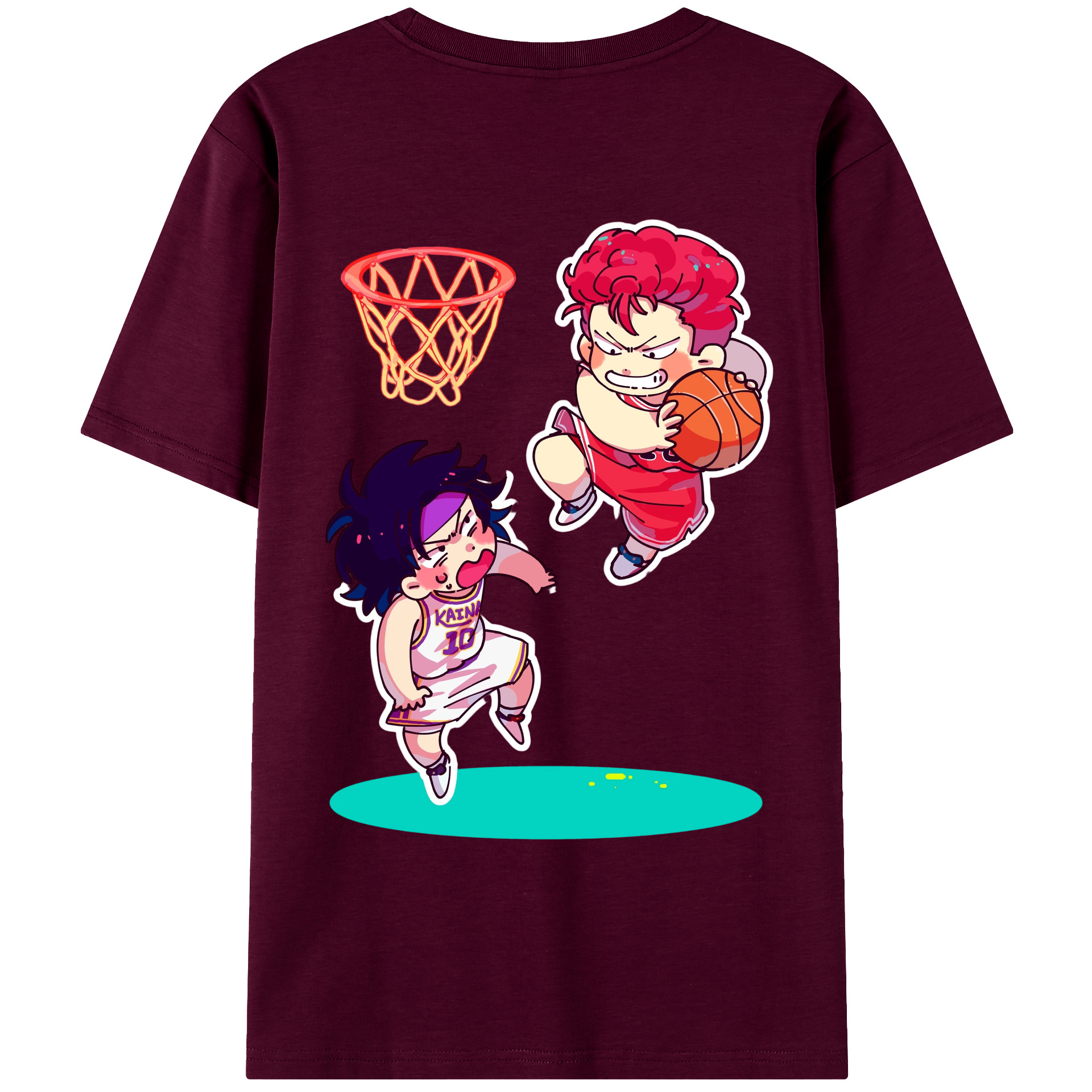 SLAM DUNK／スラムダンク レディース半袖Tシャツ(バックプリント)